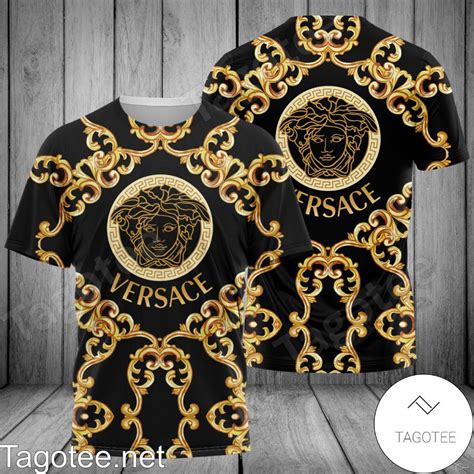 versace shirt gold logo